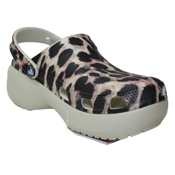 Crocs Classic Leopard Platform Slip on, Heel strap Women's 9 NEW! - Picture 11 of 15